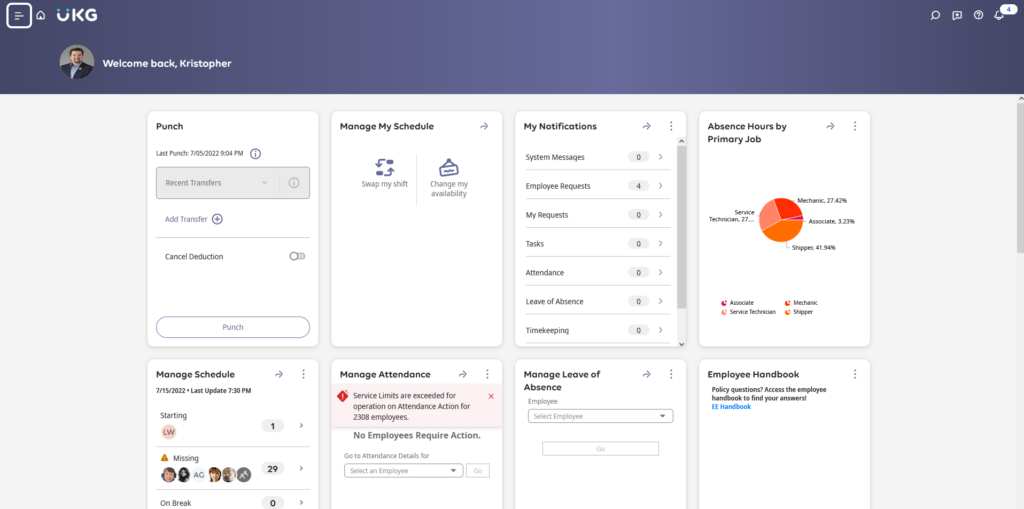 Workforce Dimensions' new English Violet theme