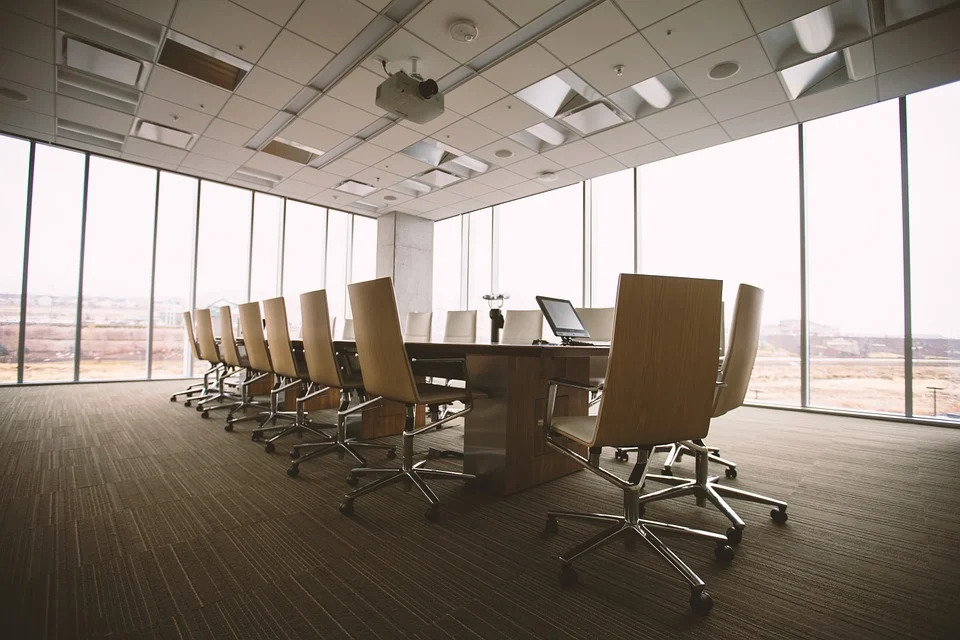 empty corporate boardroom